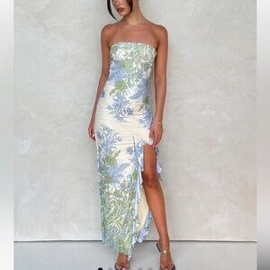 TigerMist Ruffled Print Maxi Dress